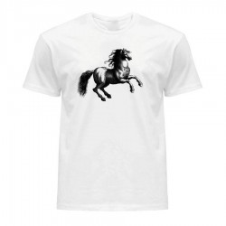 T-Shirt męski z koniem...