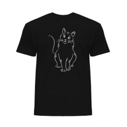 Męska koszulka z kotem 02